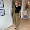 Lady Day | Tokyo Trouser - Olive - Travelstof - Morgen in huis - Groen - Olijf - Dameskleding