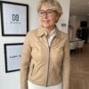 Transmission - Leather Jacket - Beige - Tomorrow at Home - Leather - Women's Clothing