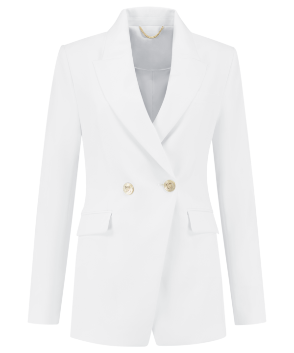 NIKKIE - Dhaka Blazer - Star White Dames Mode Wit Kleding