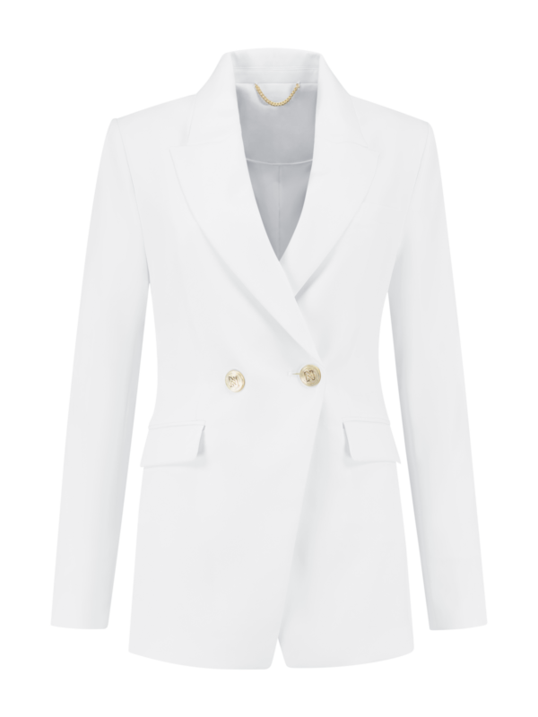 NIKKIE - Dhaka Blazer - Star White Dames Mode Wit Kleding