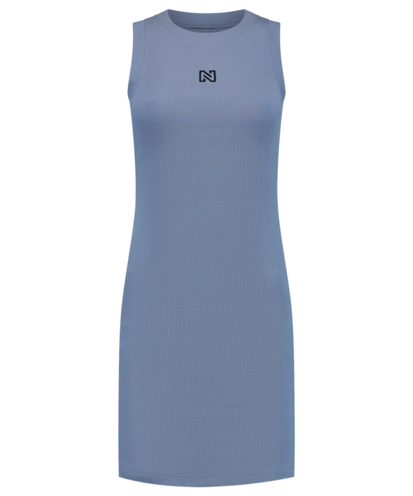 NIKKIE - Dadley Rib Dress - Smoked Blue blauw jurk