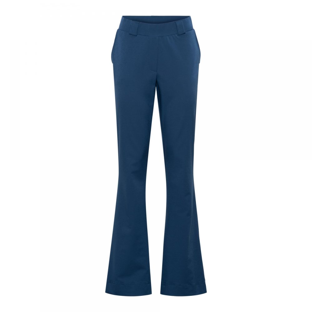 &Co Woman - Penelope Flared - Denim - Travelstof - Broek - Blauw - Dameskleding