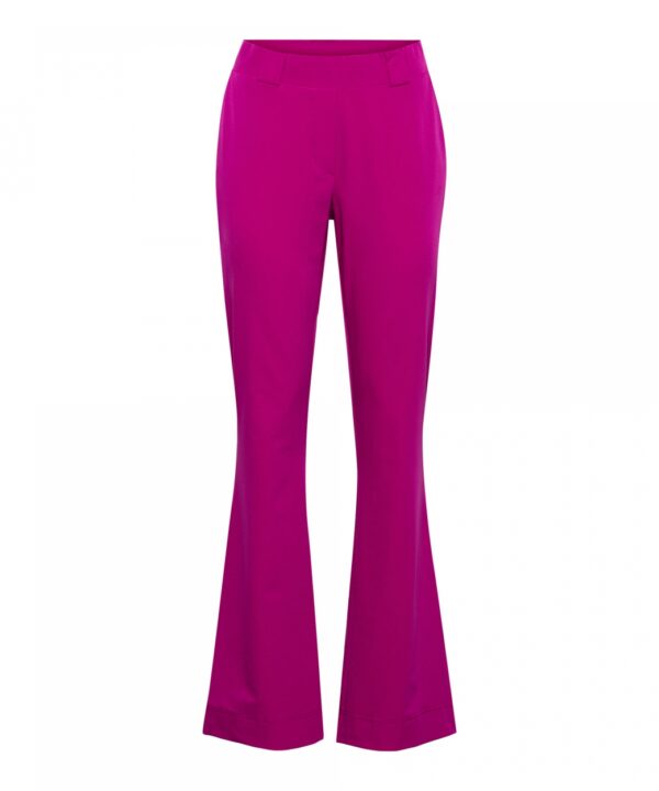 &Co Woman - Penelope Flare Travel - Raspberry Dameskleding broek roze van Travelstof