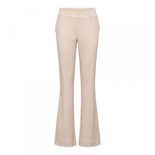 &Co Woman - Charlie Comfort Twill - Sand - Travelstof - Broek - Dameskleding - Flare