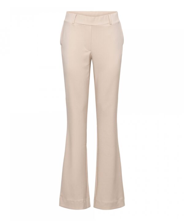 &Co Woman - Charlie Comfort Twill - Sand - Travelstof - Broek - Dameskleding - Flare