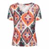 &Co Woman - Venice Big Ikat - Navy Multi - Women's clothing - Travel fabric - Tops - Shirts