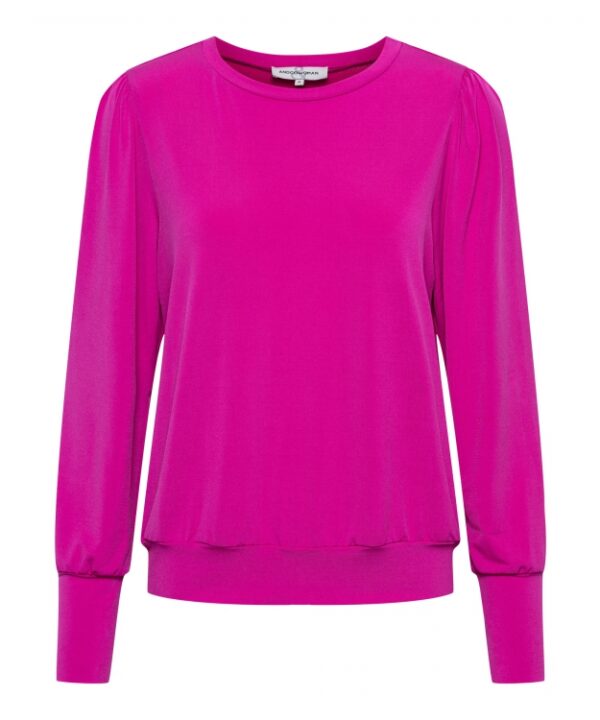 &Co Woman - Laureen Top - Raspberry - Travelstof - Dames