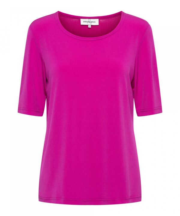 &Co Woman - Lillian Top - Raspberry Travelstof Top Blouse voor Dames Kleding Roze