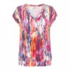 &Co Woman - Lucia Watercolor - Raspberry Multi Travel fabric Women's Clothing Top Color Women's Top