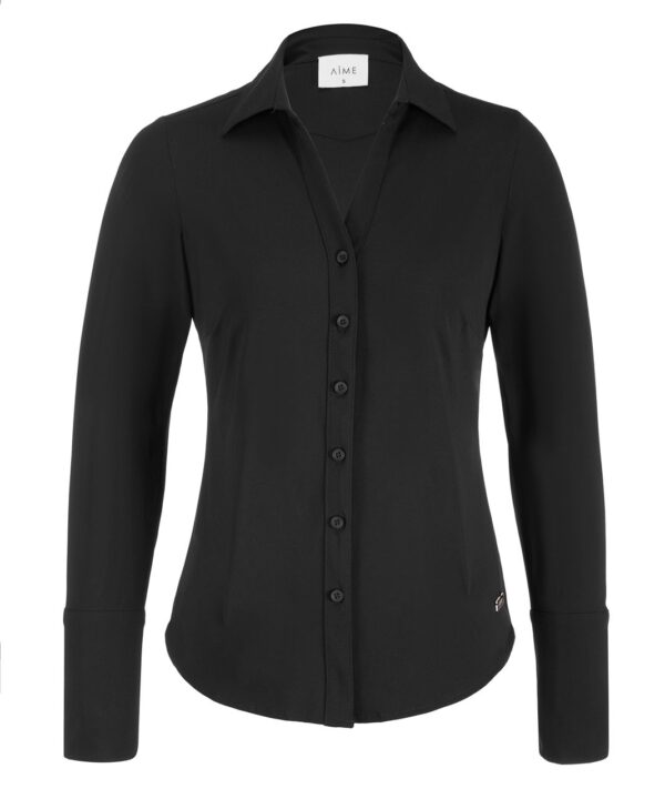 Aime - Vera Blouse - Black - Travelstof | Morgen in huis - Zwart - Dameskleding - Aime Balance