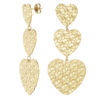 Madam Peach | Earrings - Triple heart - Gold - Heart - Gold - Ladies