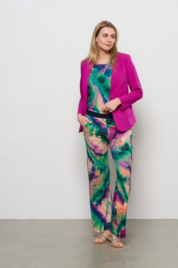 &Co Woman - Loa Dipdye - Green Multi - Travel fabric - Trousers - Women's Clothing - Viscose