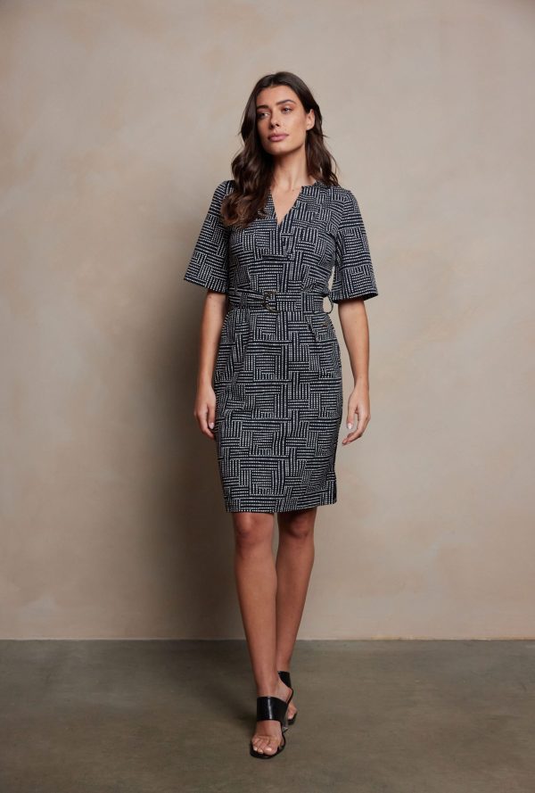 Aime Balance | Livia Dress - Square Dot - Travel Fabric