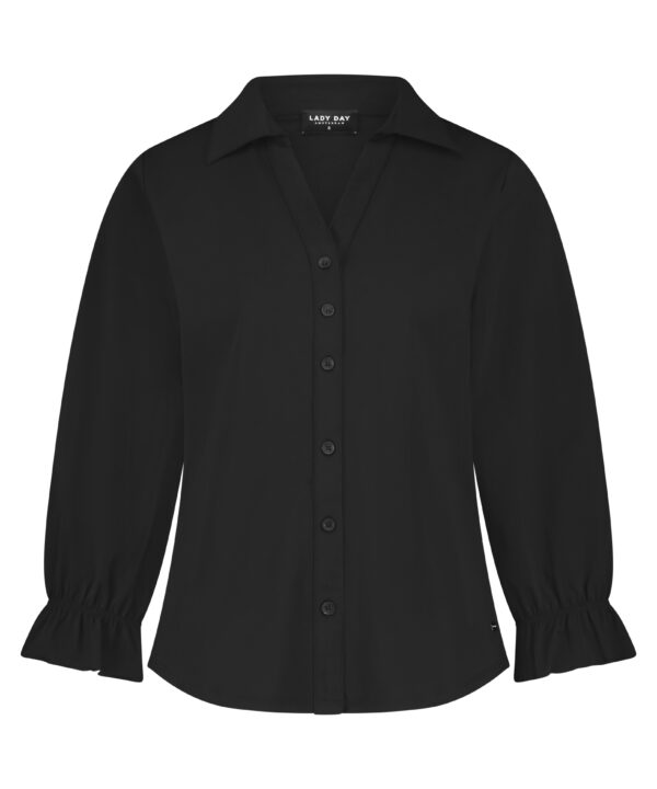 Lady Day - Abby Blouse - Black - Travelstof - Morgen in huis