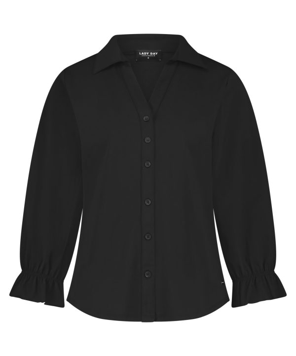 Lady Day - Abby Blouse - Black - Travel fabric - Tomorrow at home