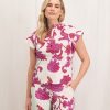 Aime - Carly Top - Flower Garden Print