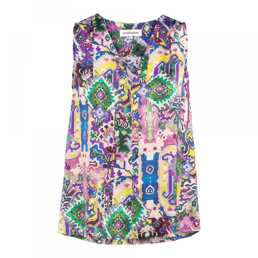 &Co Woman - Annisa Multi Patern Top - Green Multi