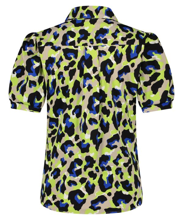 Lady Day | Top Joan - Leopard print limoncello | Travel fabric