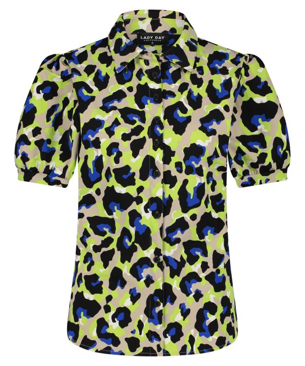 Lady Day | Top Joan - Leopard print limoncello | Travelstof