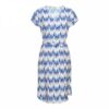 &Co Woman - Aline Dancing Lines - Cobalt Multi - Travel fabric - Dress - Women's clothing - V-neck.