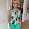 Lady Day | Top Claire - Summer Park Damesblouse van Travelstof mode voor vrouwen