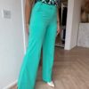 Lady Day - Phoenix - Paradise Green Women's Travel fabric trousers Lady Day