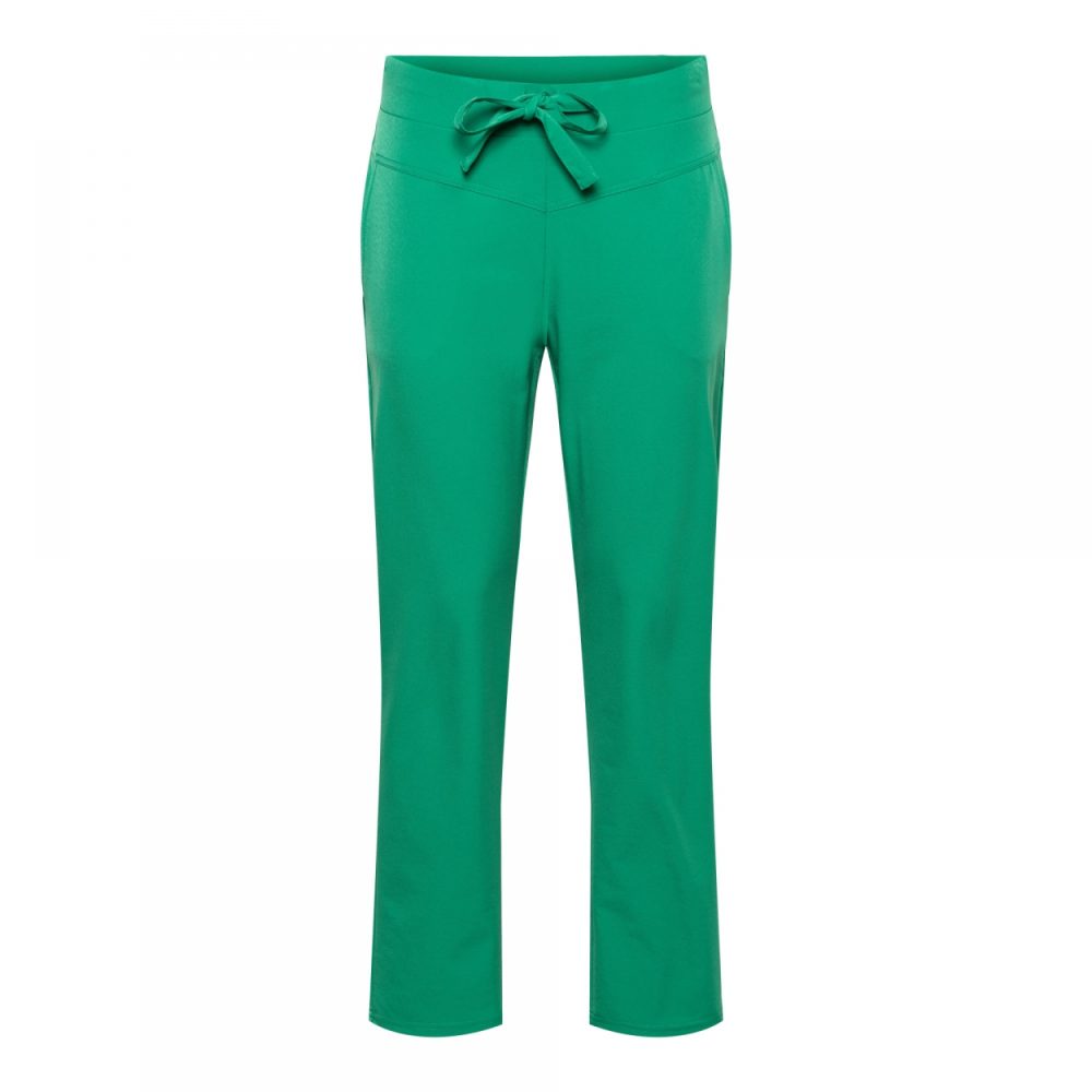 &Co Woman - Peppe 7/8 Travel - Green Travelstof Groen Broek dames mode kleding voor vrouwen