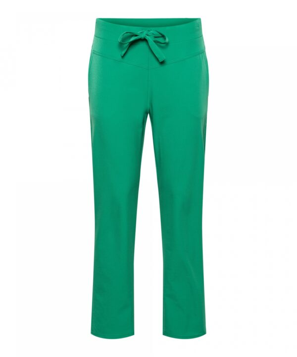 &Co Woman - Peppe 7/8 Travel - Green Travelstof Groen Broek dames mode kleding voor vrouwen