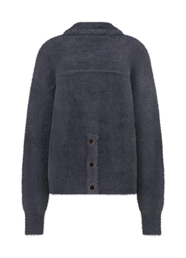 Aime Balance - Bobby Cardigan - Dark Blue - Travelstof - Damesvest - Donker blauw