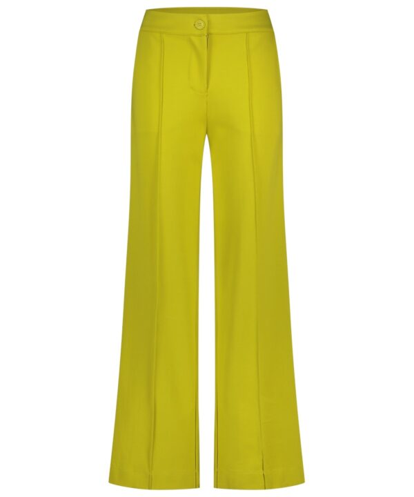 Aime - Hazel Pants - Lime Green - Travelstof - Damesbroek - Uitlopende pijp - Groen