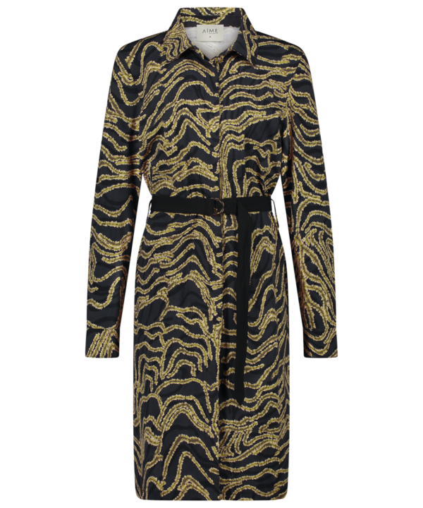 Aime Balance - Marlyn Dress - Frosty Leaves Dames Mode Herfst Jurk Kleding Winter