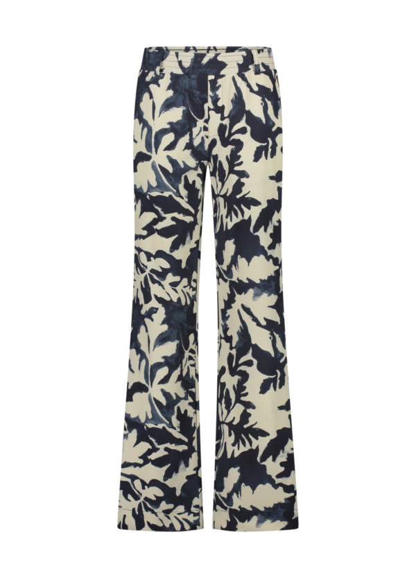 Aime - Serenity Trousers - Iced Flower Dames Mode Herfst Broek Print Kleding Winter Travel Stof