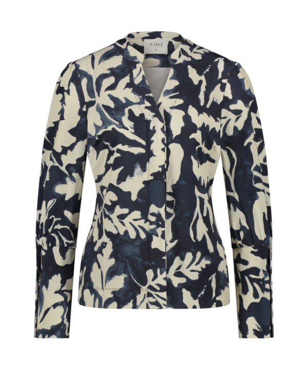 Aime - Noëlle Blouse - Iced Flower Winter Dames Mode Blouse Print Herfst Kleding Travelstof