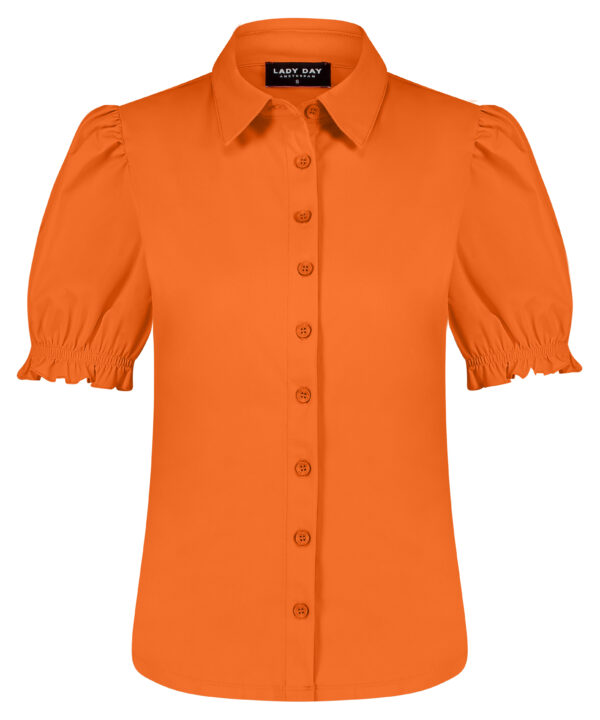 Lady Day - Britta Blouse - Sweet Sunrise - Travelstof Damesblouse Oranje Mode Kleding