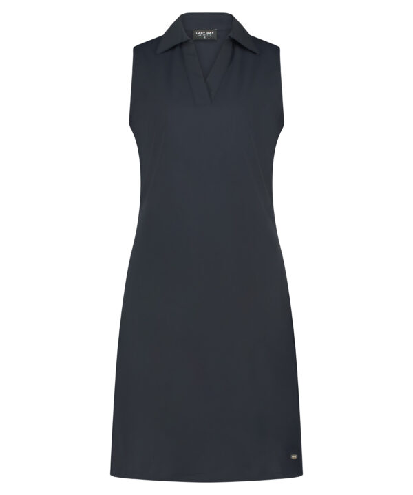 Lady Day | Dress Doda - Black. Chique Damesjurk van Travelstof Zwarte jurk mode voor vrouwen dames Blue Blauw