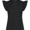 Lady Day - Top Julia - Black | Travelstof zwart