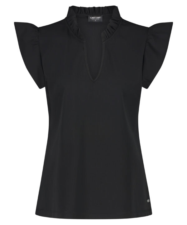 Lady Day - Top Julia - Black | Travelstof zwart