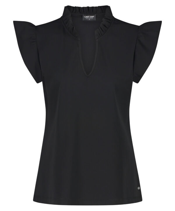 Lady Day - Top Julia - Black | Travelstof zwart