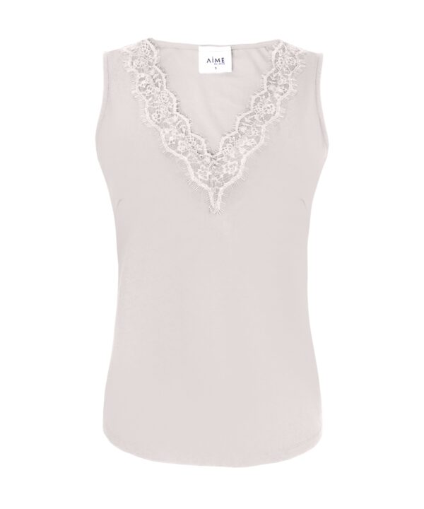 Aime Balance | Lauren Top - Bone | Morgen in huis Travelstof voor dames vrouwen kleding