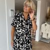 &Co Woman - Alexis Big Graphic Dress - Sand Multi Dames Mode Jurk