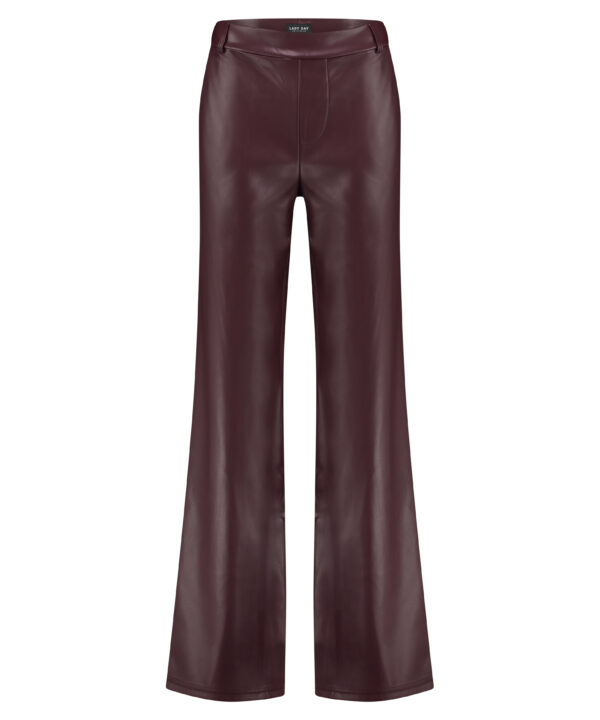 Lady Day - Chelsea Merlot - Trouser - Dameskleding - Travelstof - Vegan Leather -