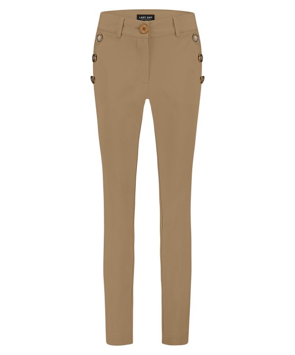 Lady Day - Eliza Trouser - Cinnamon - Jeans - Damesbroek - Travelstof