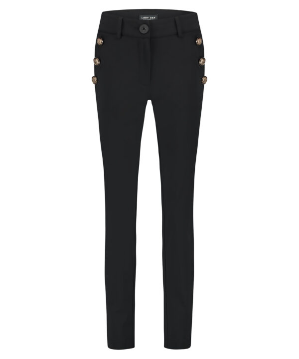 Lady Day - Eliza Trouser - Black Travelstof Broek voor dames Mode voor vrouwe