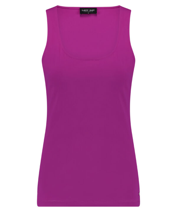 Lady Day - June Top - Cherry Travelstof Top voor Dames Kleding Mode Roze stretch