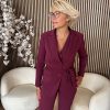 Lady Day - Blazer Lois - Cherry Pinstripe Print
