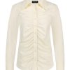 Lady Day - Blouse Mabel - Champagne Travelstof in Champagne Creme kleur Beige Dames mode kleding voor vrouwen nieuwe collectie