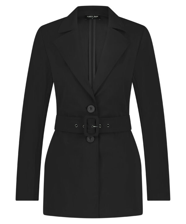 Lady Day - Blazer Miranda - Black Travelstof Zwart - Mode voor vrouwen Fashion Stretch