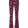 Lady Day | Poppy Flared - Art Leopard Print Travel Fabric Trousers Clothing for Women Ladies Flair