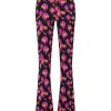 Lady Day | Poppy Flared - Art Leopard Print Travelstof Broek Kleding voor vrouwen dames Flair