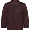 Lady Day - Ricky Top - Merlot - Dameskleding - Travelstof - Vegan Leather